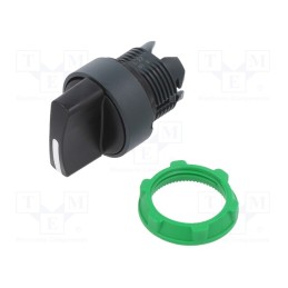 1 pcs x SCHNEIDER ELECTRIC - ZB5AD7 - Switch: rotary, 22mm, Stabl.pos: 2, black, none, IP66, prominent