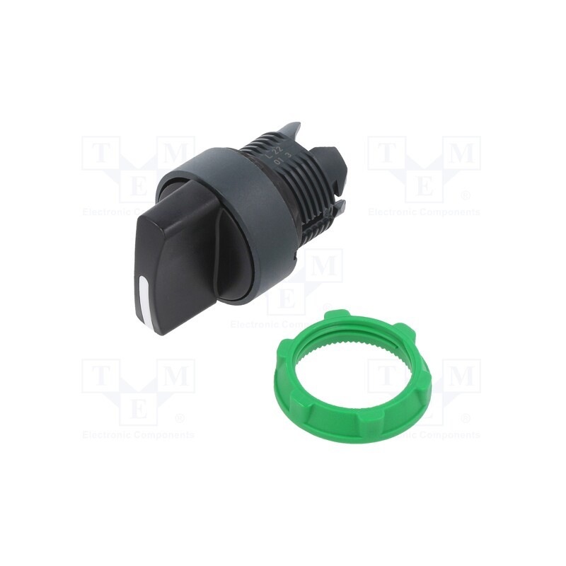1 pcs x SCHNEIDER ELECTRIC - ZB5AD7 - Switch: rotary, 22mm, Stabl.pos: 2, black, none, IP66, prominent