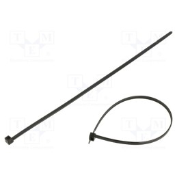 100 pcs x HELLERMANNTYTON - 111-60110 - Cable tie, L: 270mm, W: 4.6mm, polyamide, 225N, black, Ømax: 73mm