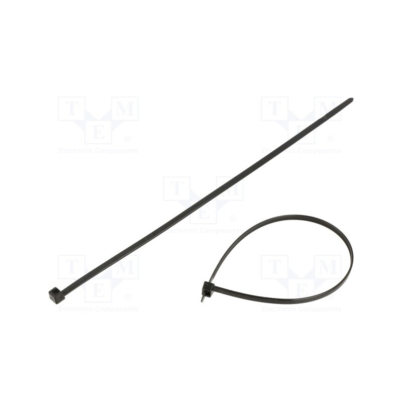 100 pcs x HELLERMANNTYTON - 111-60110 - Cable tie, L: 270mm, W: 4.6mm, polyamide, 225N, black, Ømax: 73mm