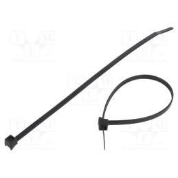 100 pcs x HELLERMANNTYTON - 112-56019 - Cable tie, L: 205mm, W: 4.7mm, polyamide, 267N, black, Ømax: 45mm