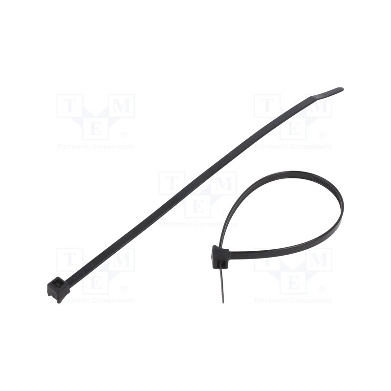 100 pcs x HELLERMANNTYTON - 112-56019 - Cable tie, L: 205mm, W: 4.7mm, polyamide, 267N, black, Ømax: 45mm