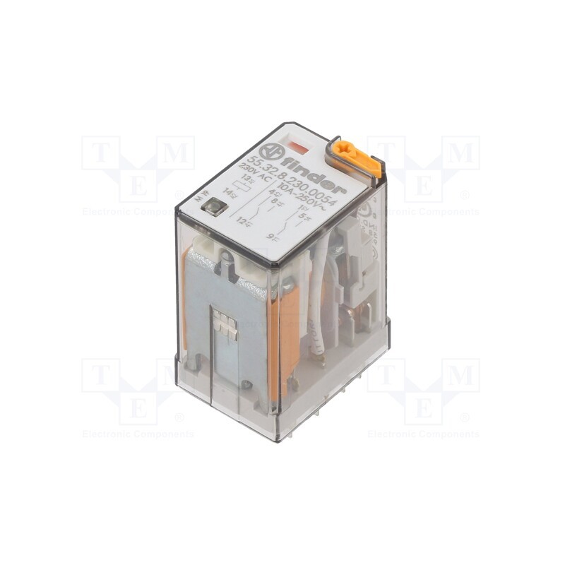 1 pcs x FINDER - 55.32.8.230.0054 - Relay: electromagnetic, DPDT, Ucoil: 230VAC, Icontacts max: 20A
