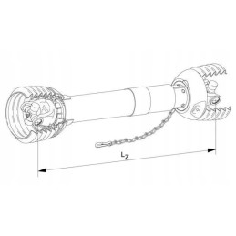 Cardan shaft without forks p700 l 1210 mm walters