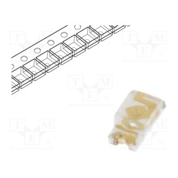 2 pcs x DIALIGHT - 598-8091-107F - LED, SMD, 0603, blue, 90÷260mcd, 1.6x0.8x0.7mm, 140°, 2.8÷3.5V, 20mA