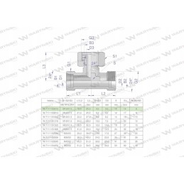 Symmetrical metric hydraulic tee bab m12