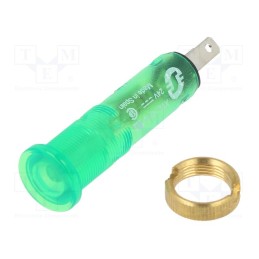 1 pcs x SCHNEIDER ELECTRIC - XVLA233 - Indicator: LED, flat, green, 24VDC, Ø8mm, IP40, plastic, Body: silver