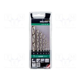 1 set x ALPEN-MAYKESTAG - 110806100 - Drill set, for metal, high speed steel stal szybkotnąca HSS