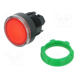 1 pcs x SCHNEIDER ELECTRIC - ZB5AH043 - Switch: push-button, 22mm, Stabl.pos: 2, red, IP66, flat, Pos: 2