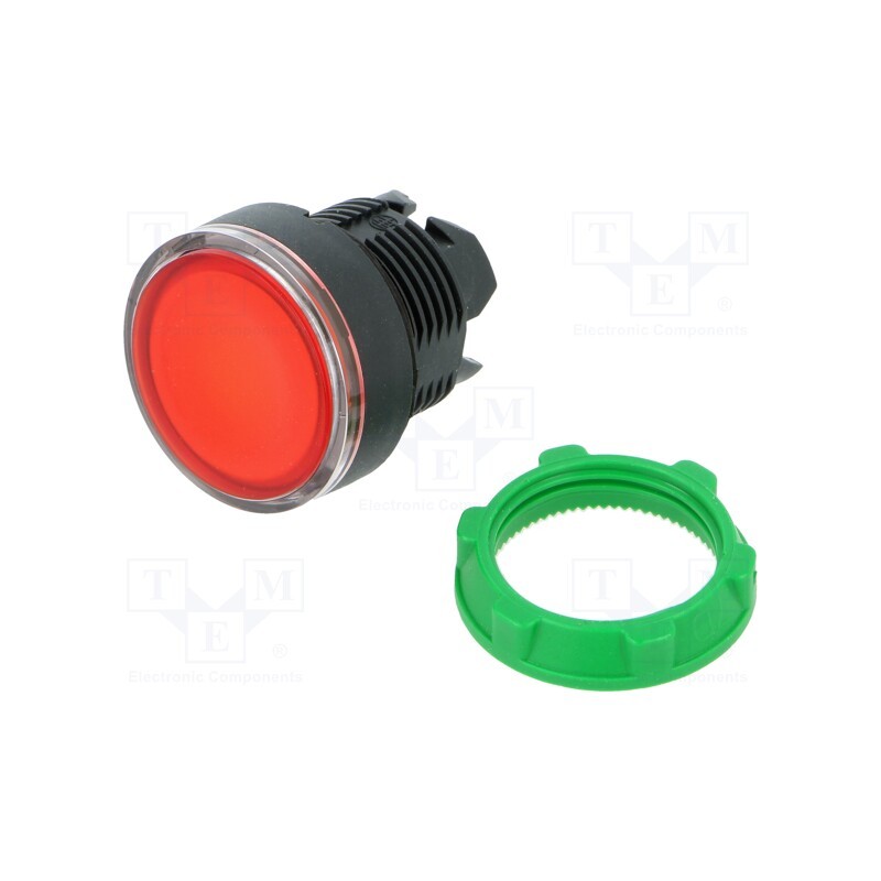 1 pcs x SCHNEIDER ELECTRIC - ZB5AH043 - Switch: push-button, 22mm, Stabl.pos: 2, red, IP66, flat, Pos: 2