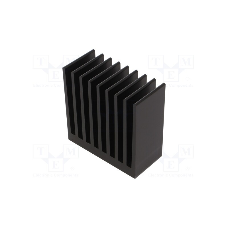 1 pcs x FISCHER ELEKTRONIK - SK 655 37,5 SA - Heatsink: extruded, grilled, black, L: 37.5mm, W: 80mm, H: 80mm