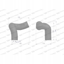 Upper radiator hose T23534 Warynski