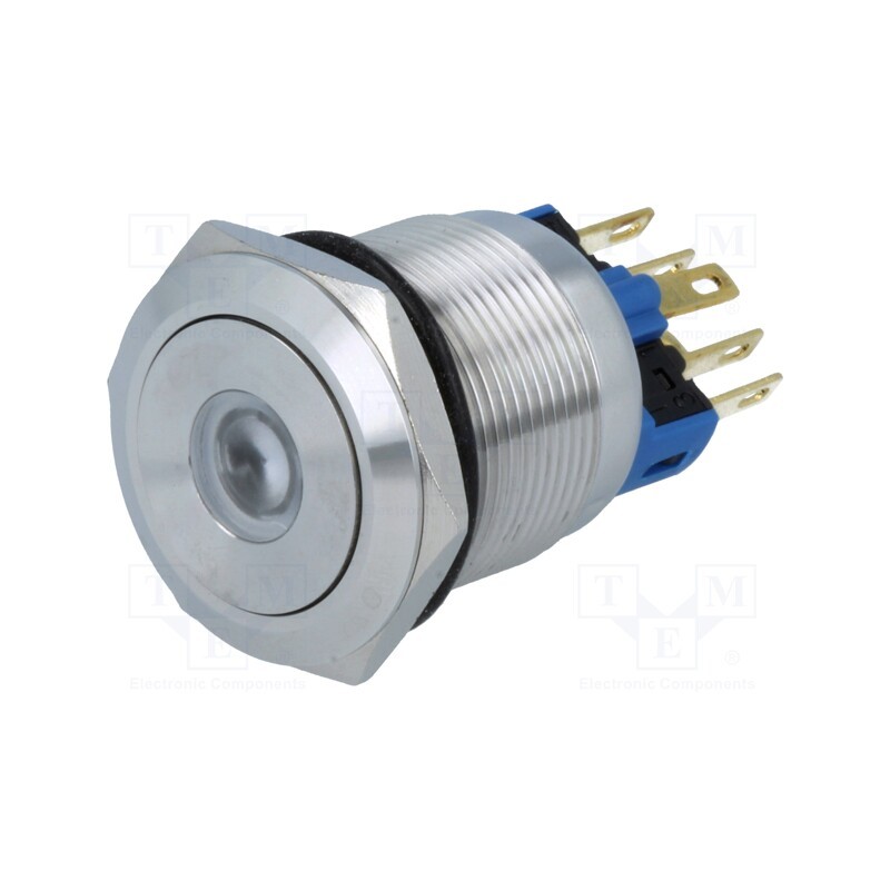 1 pcs x ONPOW - GQ22-11ZD/Y/12V - Switch: vandal resistant, Pos: 2, SPST-NO + SPST-NC, 3A/220VAC