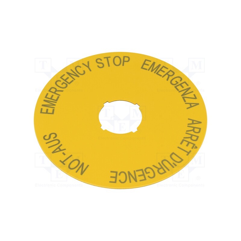 1 pcs x EATON ELECTRIC - M22-XAK1 - Description label, 90mm, for emergency button