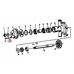 Bend washer for the Ursus C 360 water pump