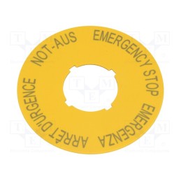 1 pcs x EATON ELECTRIC - M22-XBK1 - Description label, 60mm, for emergency button
