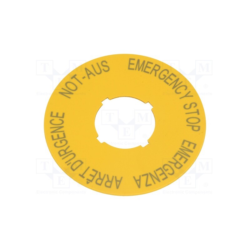 1 pcs x EATON ELECTRIC - M22-XBK1 - Description label, 60mm, for emergency button