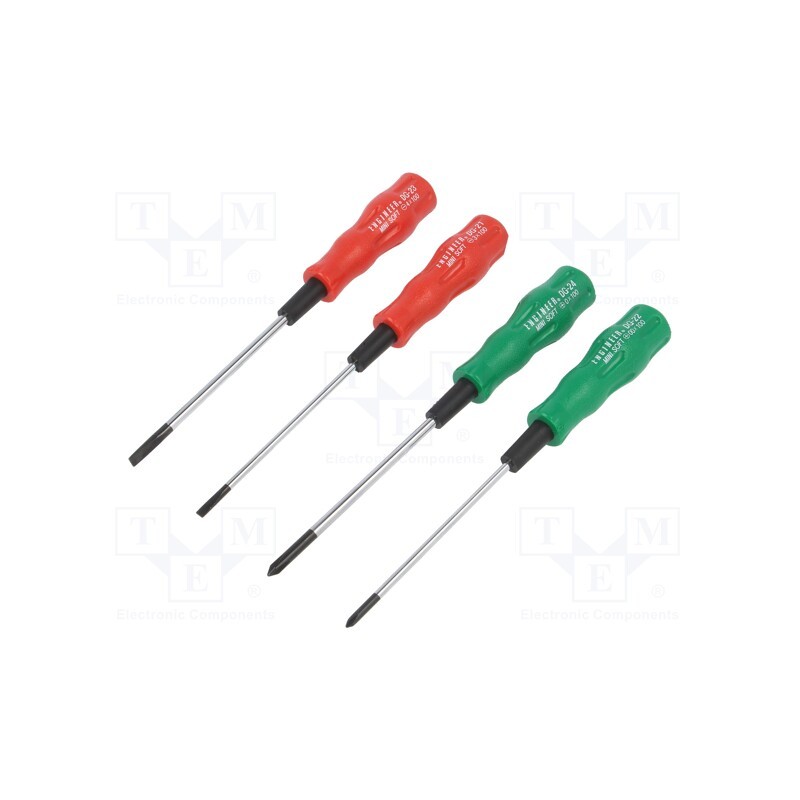 1 set x ENGINEER - DK-16 - Kit: screwdrivers, Phillips,slot, 4pcs.