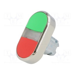 1 pcs x SIEMENS - 3SU1051-3AB42-0AA0 - Switch: double, 22mm, Stabl.pos: 1, green/red, IP67, flat, Pos: 2