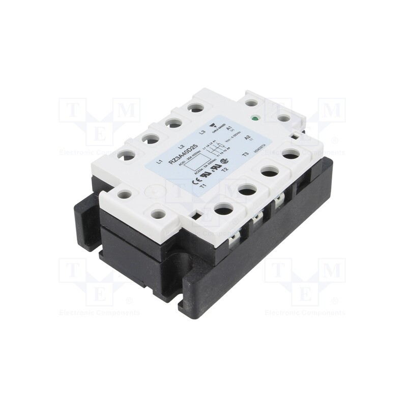1 pcs x CARLO GAVAZZI - RZ3A40D25 - Relay: solid state, 25A, Uswitch: 24÷440VAC, 3-phase, -30÷80°C