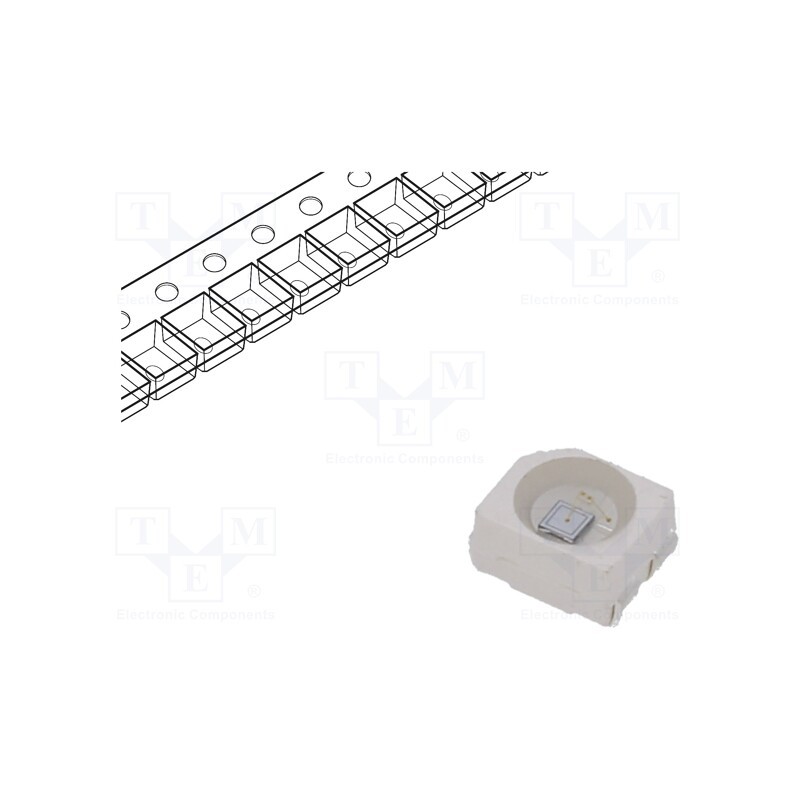 2 pcs x OPTOSUPPLY - OSB5SAS3C1A-CRLED14 - LED, SMD, 3528,PLCC4, blue, 280mcd, 3.5x2.8x1.9mm, 120°, 5.5÷20V