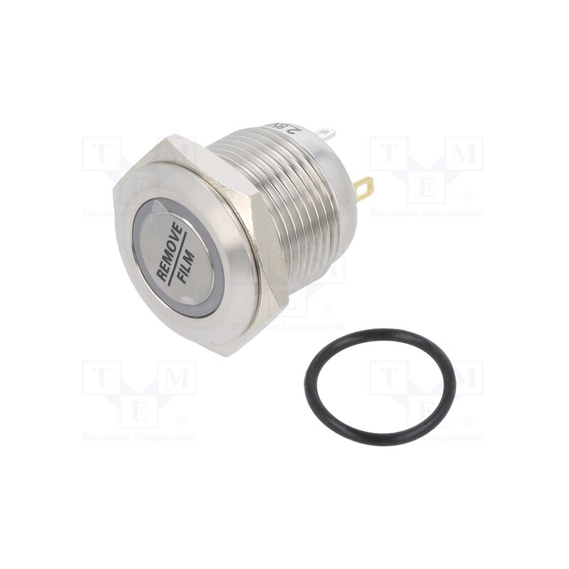 1 pcs x E-SWITCH - PV6F240SS-341 - Switch: vandal resistant, Pos: 2, SPST-NO, 2A/48VDC, IP65, OFF-(ON)