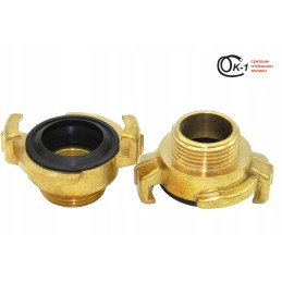 Claw connector, male thread, 1 brass