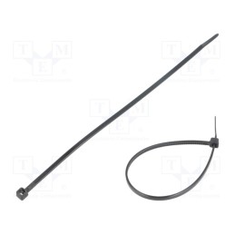 100 pcs x FIX&FASTEN - FIX-S-2.5X150/BK - Cable tie, L: 150mm, W: 2.5mm, polyamide, 80N, black, Ømax: 35mm