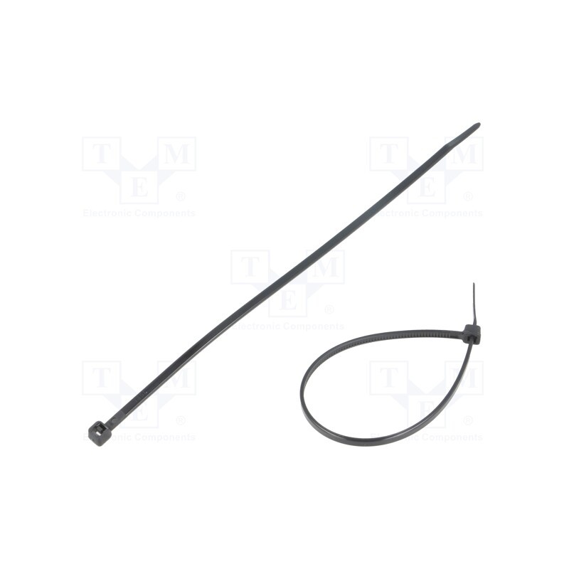 100 pcs x FIX&FASTEN - FIX-S-2.5X150/BK - Cable tie, L: 150mm, W: 2.5mm, polyamide, 80N, black, Ømax: 35mm