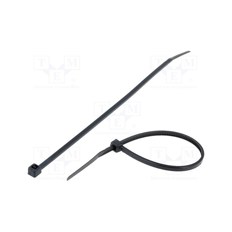 100 pcs x KSS WIRING - CVR140SW - Cable tie, L: 142mm, W: 2.5mm, polyamide, 78.5N, black, Ømax: 35mm