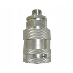 Hydraulic quick connector, M14x1 socket, 5 stainless steel thread