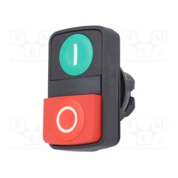 1 pcs x SCHNEIDER ELECTRIC - ZB5AL7341 - Switch: double, 22mm, Stabl.pos: 1, green/red, none, IP66, flat