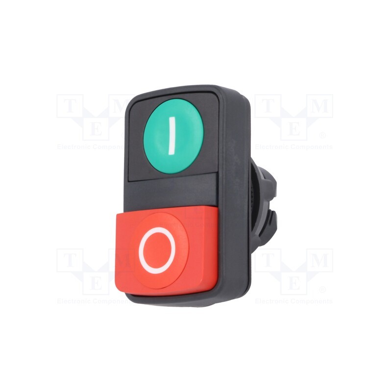 1 pcs x SCHNEIDER ELECTRIC - ZB5AL7341 - Switch: double, 22mm, Stabl.pos: 1, green/red, none, IP66, flat