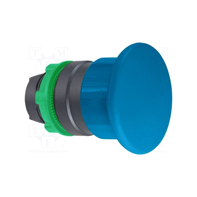 1 pcs x SCHNEIDER ELECTRIC - ZB5AC6 - Switch: push-button, 22mm, Stabl.pos: 1, blue, none, IP66, mushroom