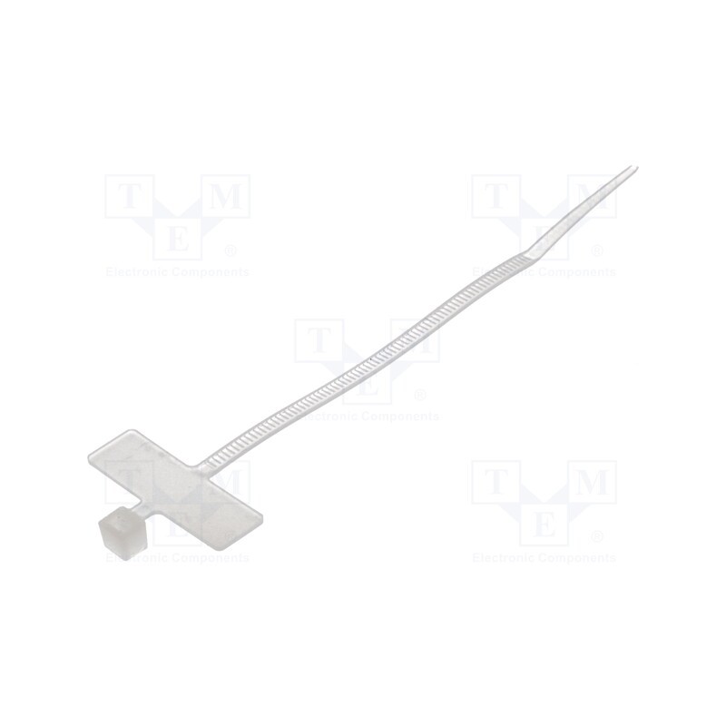 100 pcs x BM GROUP - BMT21025 - Cable tie, with label, L: 100mm, W: 2.5mm, polyamide, 80N, natural