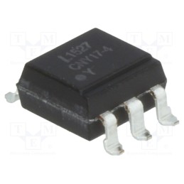 2 pcs x LITEON - CNY17-4S-TA1 - Optocoupler, SMD, Ch: 1, OUT: transistor, Uinsul: 5kV, Uce: 70V, reel