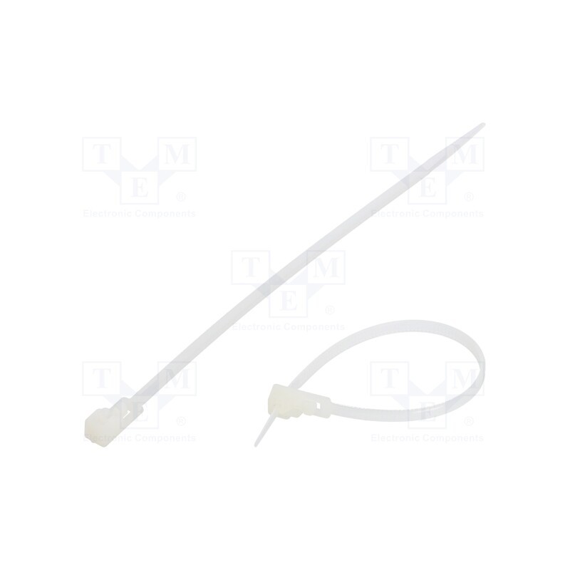 100 pcs x FIX&FASTEN - FIX-TR-3.6X150/N - Cable tie, multi use, L: 150mm, W: 3.6mm, polyamide, 177N, natural