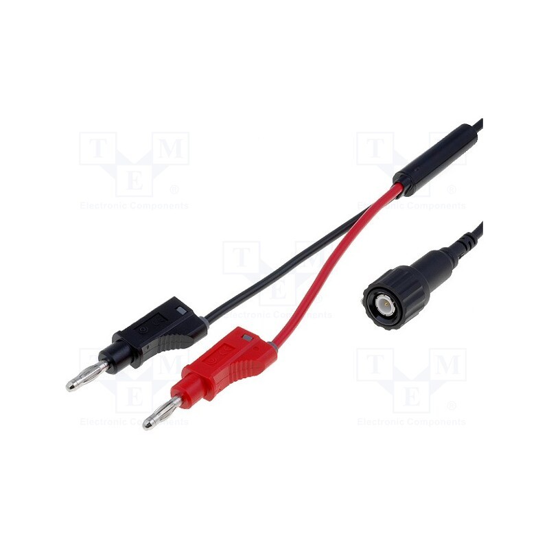1 pcs x ELECTRO-PJP - 7075-MI-50OMEGA-100-SW - Test lead, 60VDC, 3A, BNC plug,banana plug 4mm x2, Len: 1m, Z: 50Ω