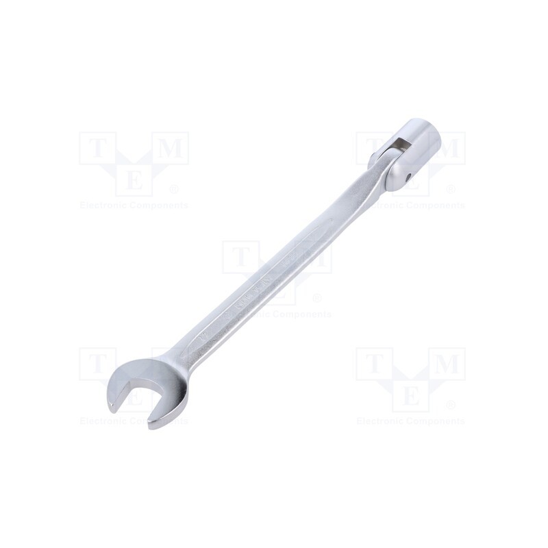 1 pcs x KING TONY - 1020-17 - Wrench, combination swivel head socket,with joint, L: 234mm