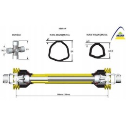Articulated and telescopic shaft 860 1300mm 830nm ce s 6