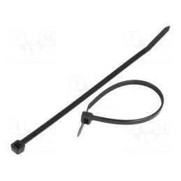 100 pcs x BM GROUP - BMN1025 - Cable tie, L: 100mm, W: 2.5mm, polyamide, 80N, black, Ømax: 22mm