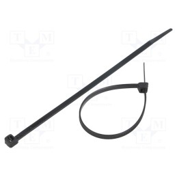 100 pcs x FIX&FASTEN - FIX-S-4.8X185/BK - Cable tie, L: 185mm, W: 4.8mm, polyamide, 222N, black, Ømax: 44mm