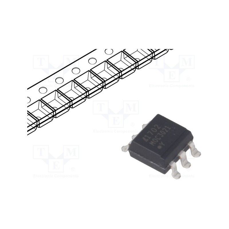 2 pcs x LITEON - MOC3021S-TA1 - Optotriac, 5kV, Uout: 400V, without zero voltage crossing driver