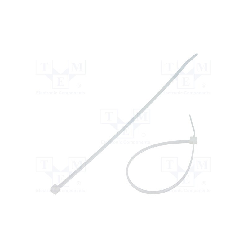 100 pcs x FIX&FASTEN - FIX-S-2.5X160/N - Cable tie, L: 160mm, W: 2.5mm, polyamide, 80N, natural, Ømax: 41mm