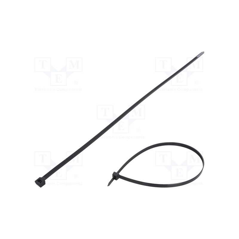 100 pcs x FIX&FASTEN - FIX-S-7.6X450T/BK - Cable tie, L: 450mm, W: 7.6mm, polyamide, 667N, black, Ømax: 130mm