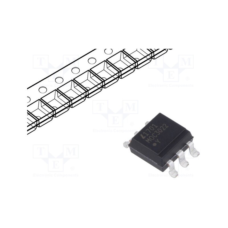 2 pcs x LITEON - MOC3022S-TA1 - Optotriac, 5kV, Uout: 400V, without zero voltage crossing driver