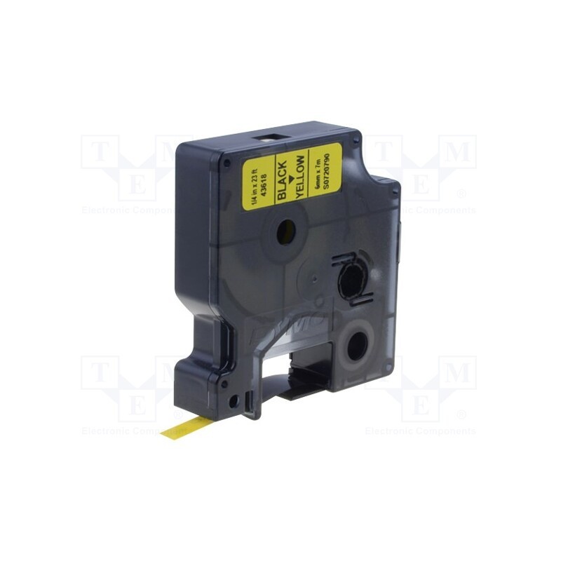1 rol x DYMO - S0720790 - Tape, 6mm, 7m, yellow, Character colour: black