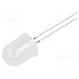 2 pcs x OPTOSUPPLY - OSW5YSA132A - LED, 10mm, white cold, blinking, 1120÷1560mcd, 30°, 3÷5V, 20mA