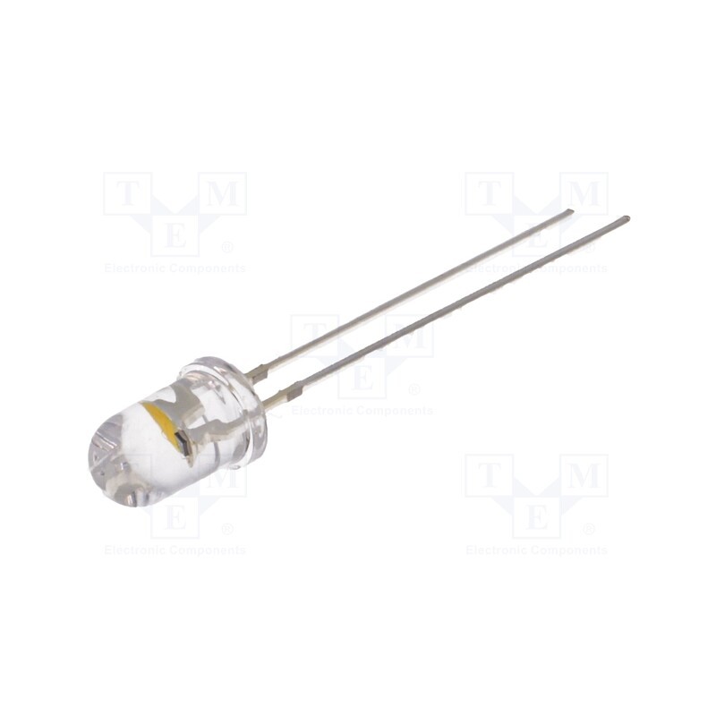 2 pcs x OPTOSUPPLY - OS5MDK5A31A - LED, 5mm, white warm, candle light effect,blinking, 4200÷5800mcd
