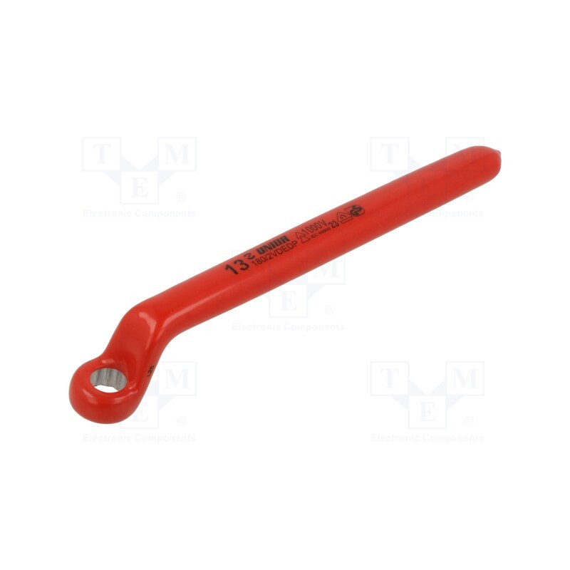 1 pcs x UNIOR - 612188 - Wrench, insulated,single sided,box,bent, 13mm, 180/2VDEDP